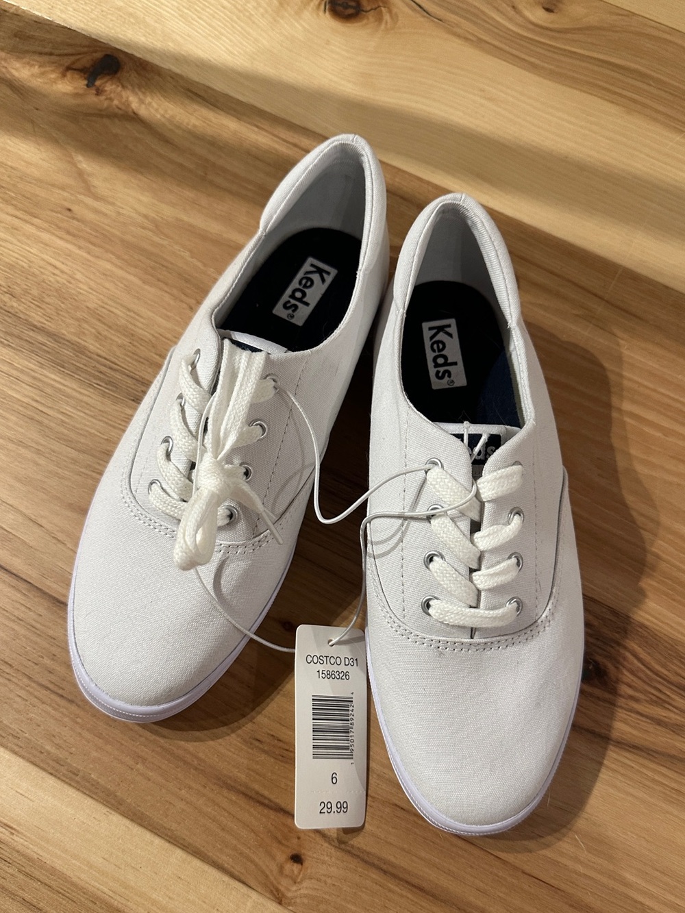 Keds Women's White Canvas Sneakers - Classic Low Top